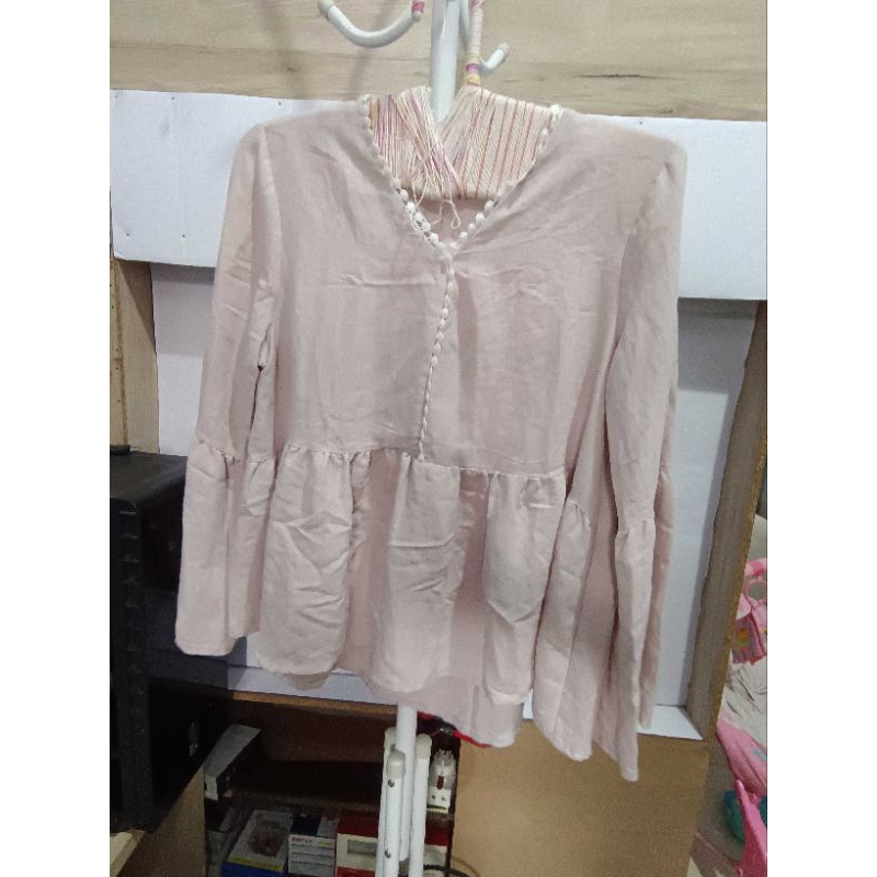 Blouse Baju Wanita Crop Rempel