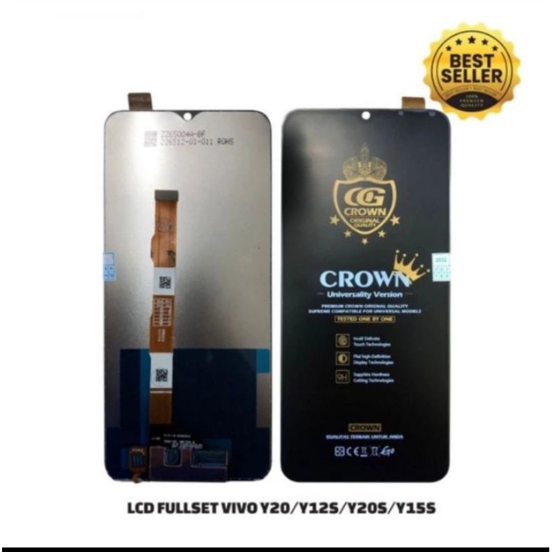 Cod LCD TS Fullset VIVO Y20 / Y20S / Y12S / Y15SV2027 V2029 ORG Touch screen Complete ORI BIG GLASS 