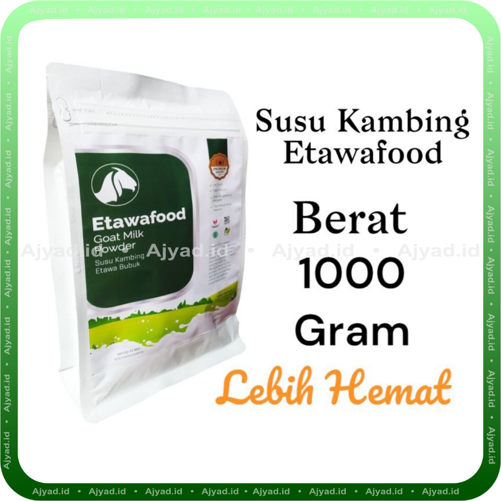 

Etawafood Goat Milk Powder Susu Kambing Bubuk premium 1000 gram