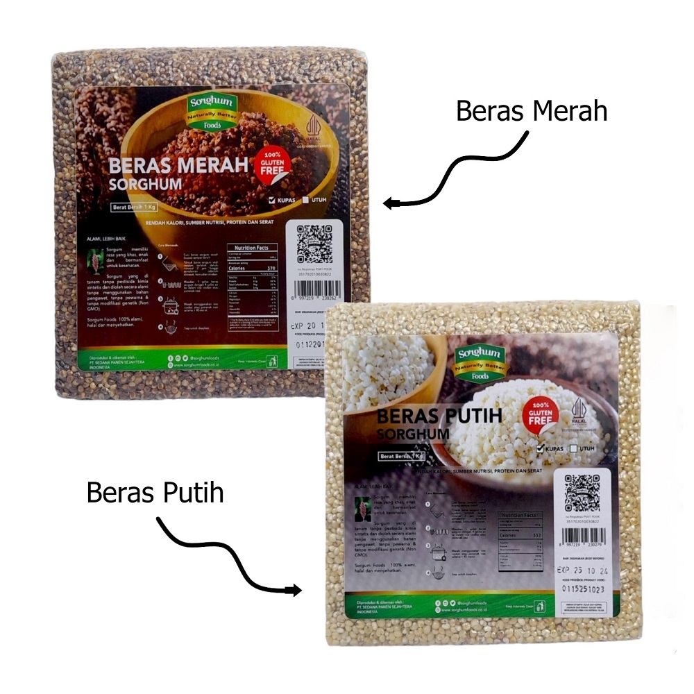 

BERAS SORGUM KUPAS SORGHUM RICE GLUTEN FREE 1KG