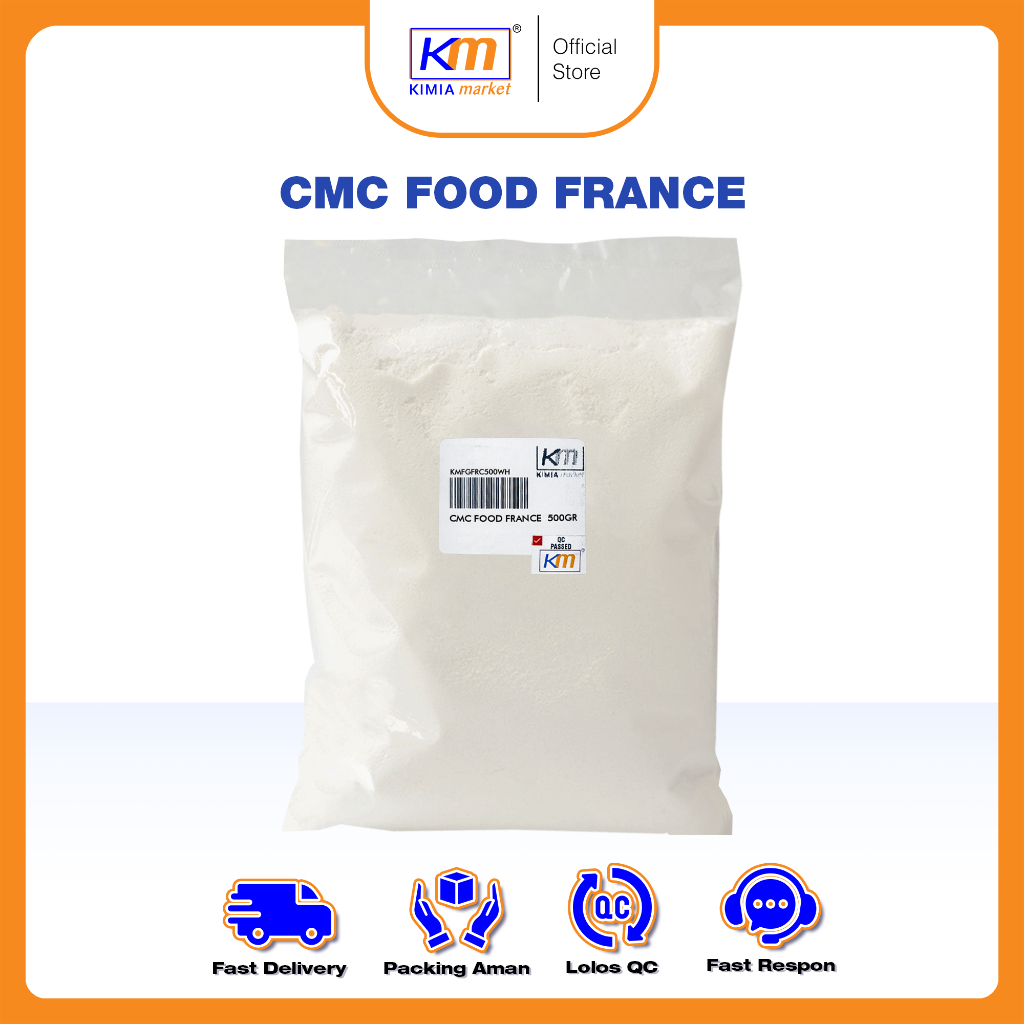 

CMC Food 500gr ex France / SODIUM CARBOXYMETHYL CELLULOSE / CMC FOOD GRADE / Pengental Makanan Prancis / Bahan Makanan