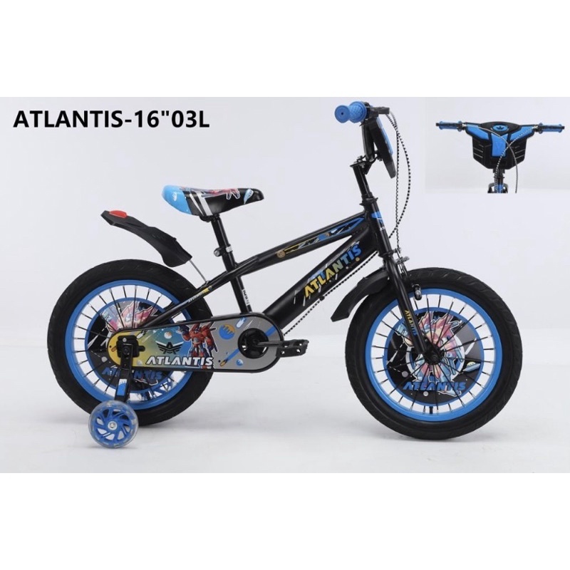 Sepeda Anak Cowok  Bmx Atlantis & Limitless  Ukuran 12 Inch, 16 inch dan 18 Inch  Ban Pompa Ban Jumb