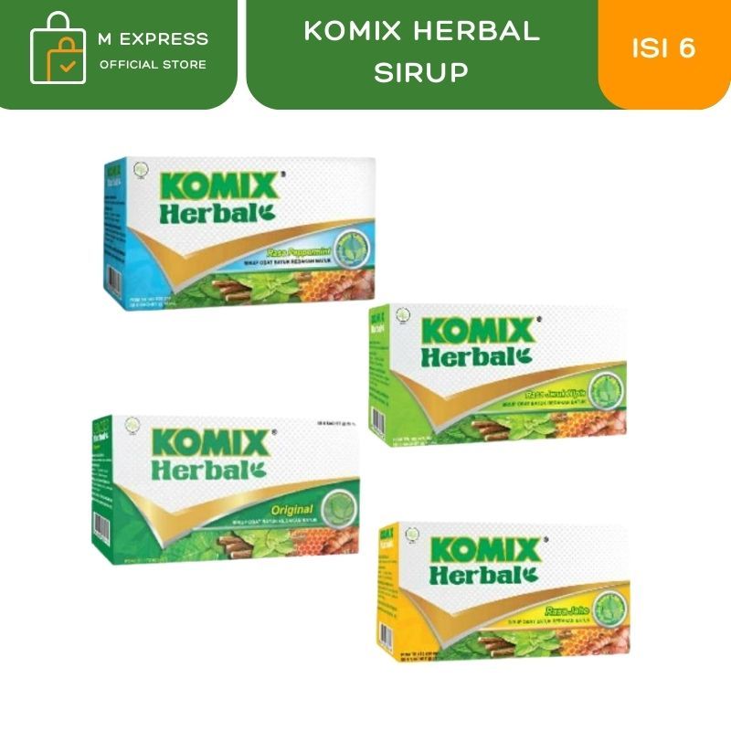 [M EXPRESS]  Komix Herbal Obat Batuk Pilek Masuk Angin Dewasa 1 box 6 Sachet