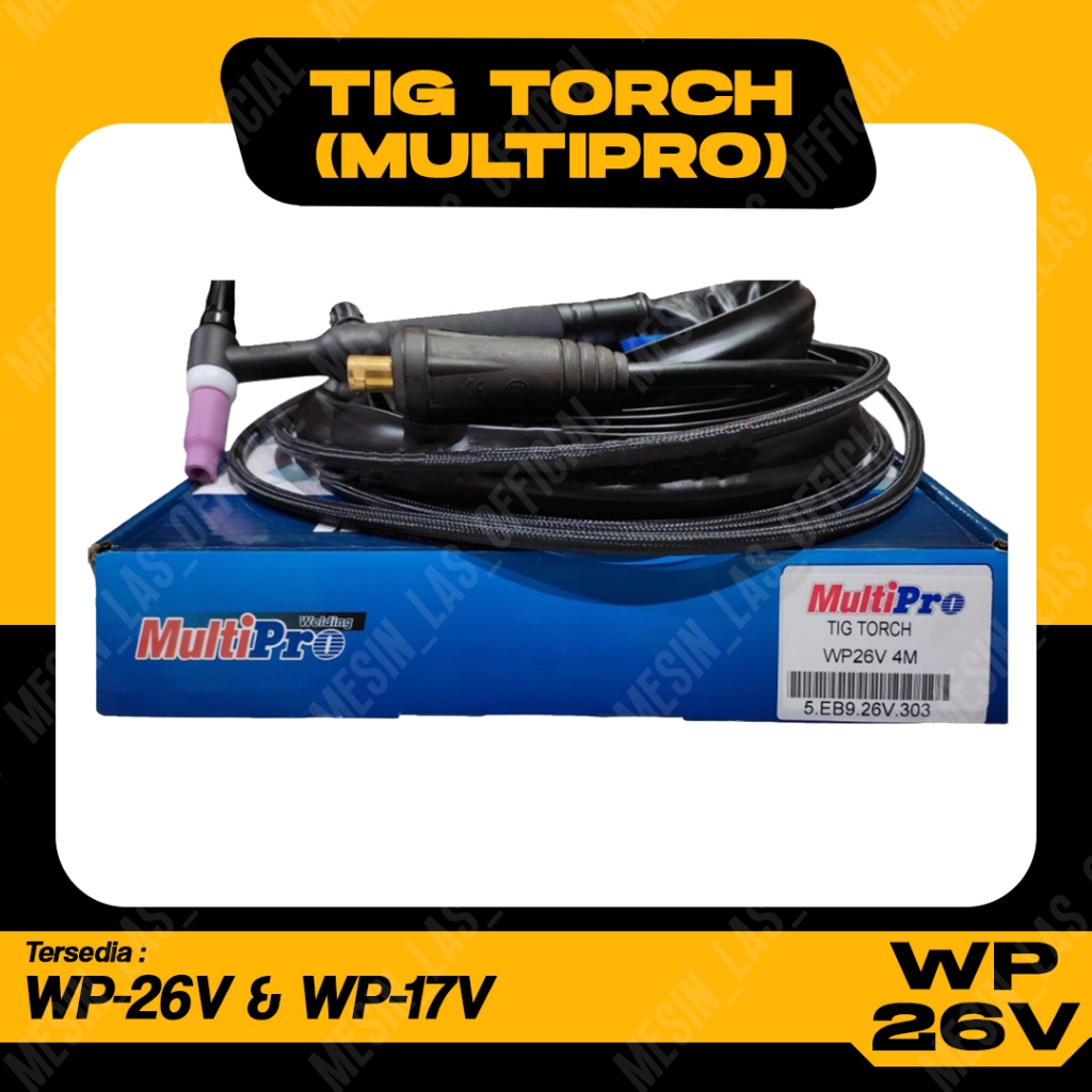 Tig Torch WP-26V 4M Multipro Stang Las Argon Multipro