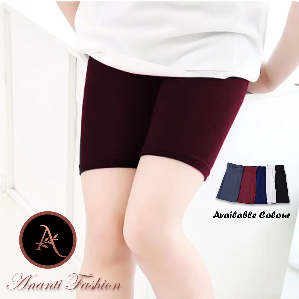 Grosir Murah Berkualitas Celana Legging Pendek Basic polos Ukuran standart dan Jumbo Premium Wanita 