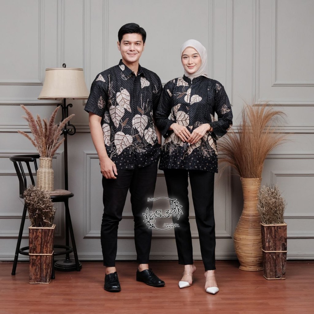 New Couple BajuBatik Modern VariasiRampel KatunPremium Motif Model Terbaru2024 Murah Berkualitas