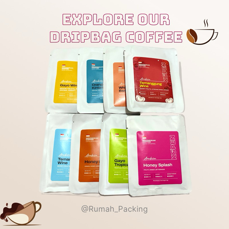 

Drip Bag Coffee Sachet (Single Origin) | Hadiah Gratis Dikirim Random