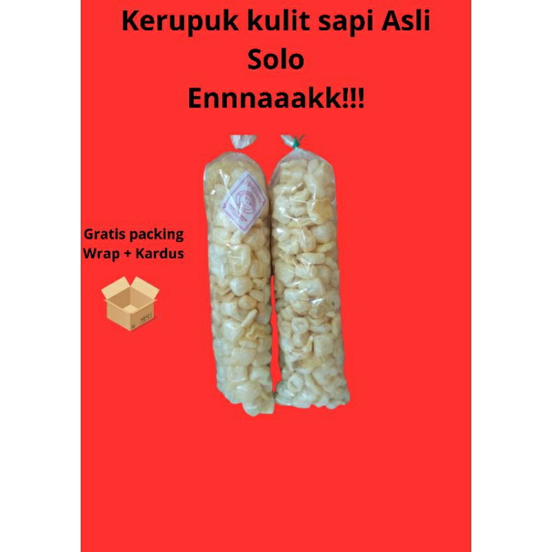 

Kerupuk Kulit sapi asli SOLO/rambak kulit/Dorokdok eeennakkk [250gram]...