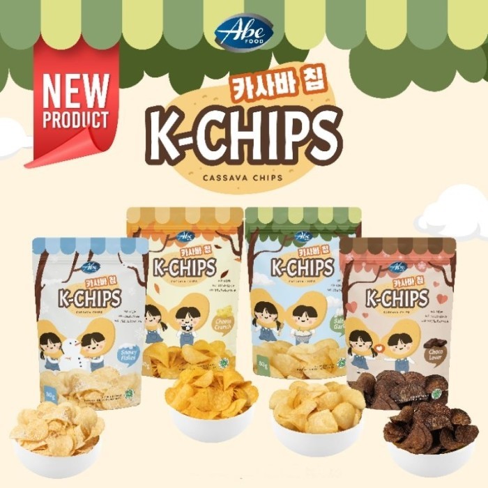 

K-CHIPS CASSAVA CHIPS ABE FOOD SNACK ANAK 80GR