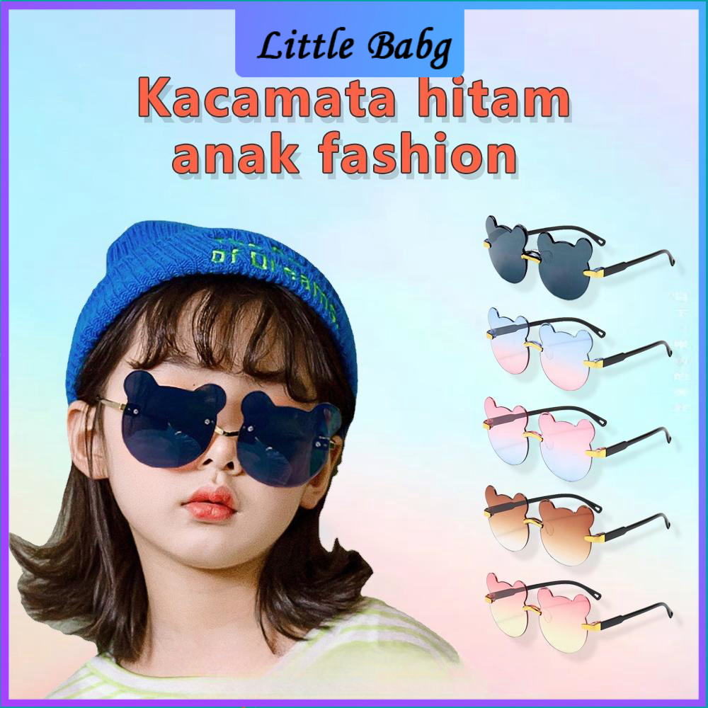 [ COD ] Kacamata Hitam Anak-Anak Shape Bear Transparan Fashion Kids / Kacamata Anak