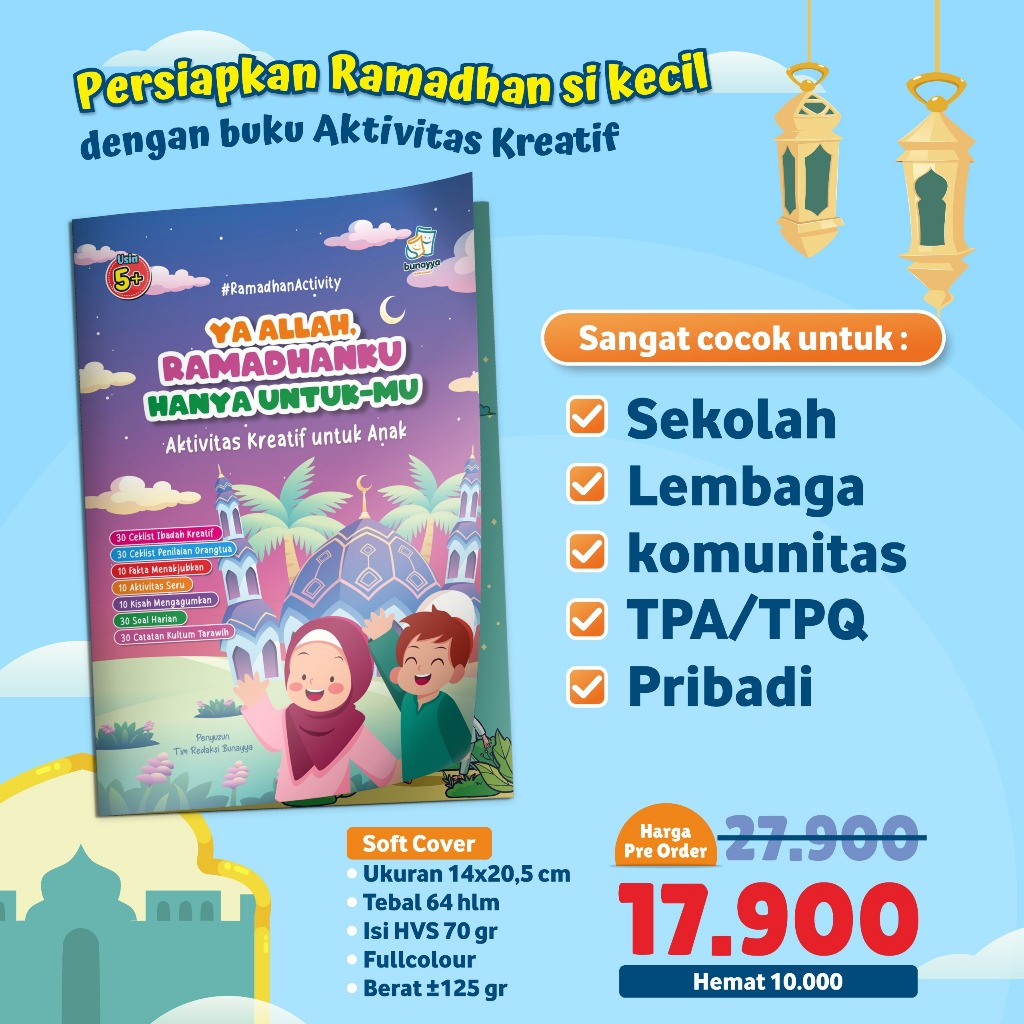 Buku Aktivitas Ramadhan Untuk Anak | Buku Ramadhan | Buku Kegiatan 2024