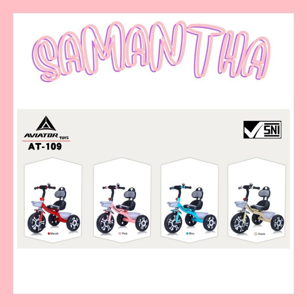 SEPEDA ANAK RODA TIGA AVIATOR AT 109 (Jok Kulit)