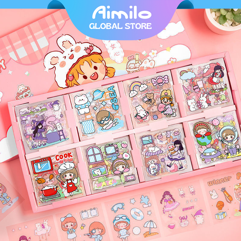 

Aimilo Stiker 200 Lembar 1 Box Sticker Momo Stiker 100 Lembar 4warna Stiker Lucu Anak Perempuan Untuk Notebook Dan Buku Tulis Sekolah