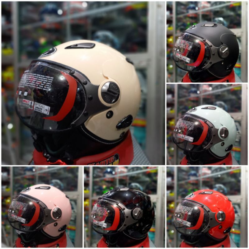 KYT ELSICO WARNA POLOS DAN MOTIF ORIGINAL || HELM RETRO KYT ELSICO ORIGINAL ||