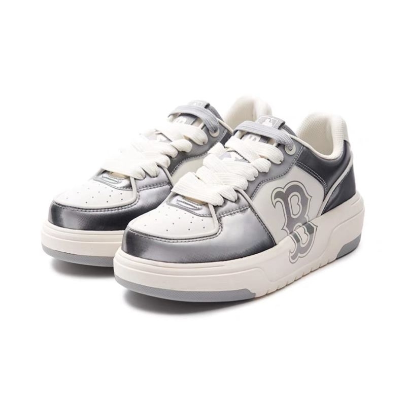Sepatu MLB Chunky Liner Basic Boston Silver / MLB Original
