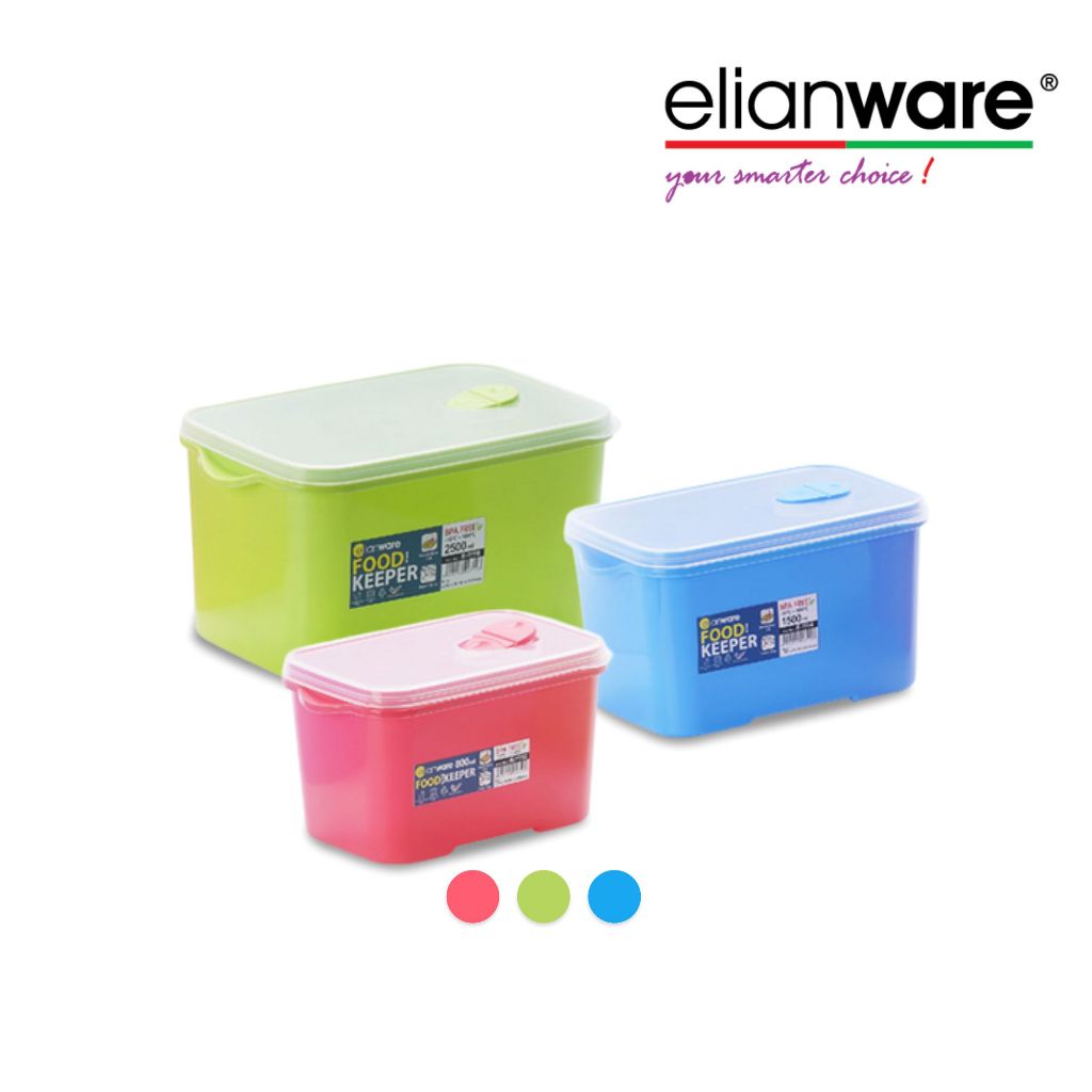 Elianware Food Keeper / Kotak Makan Set Microwavable Food Container BPA Free Rectangular E-1112 E-1115 E-1116