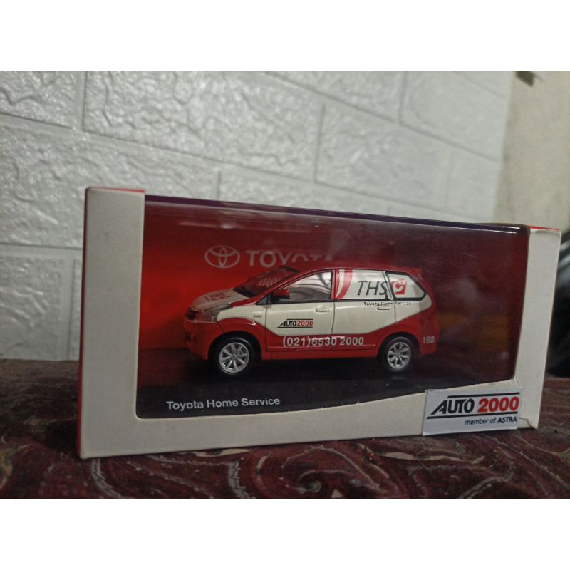 Miniatur diecast Mobil car avanza toyota home service ths auto 2000 plus box akrilik kelengkapan sep