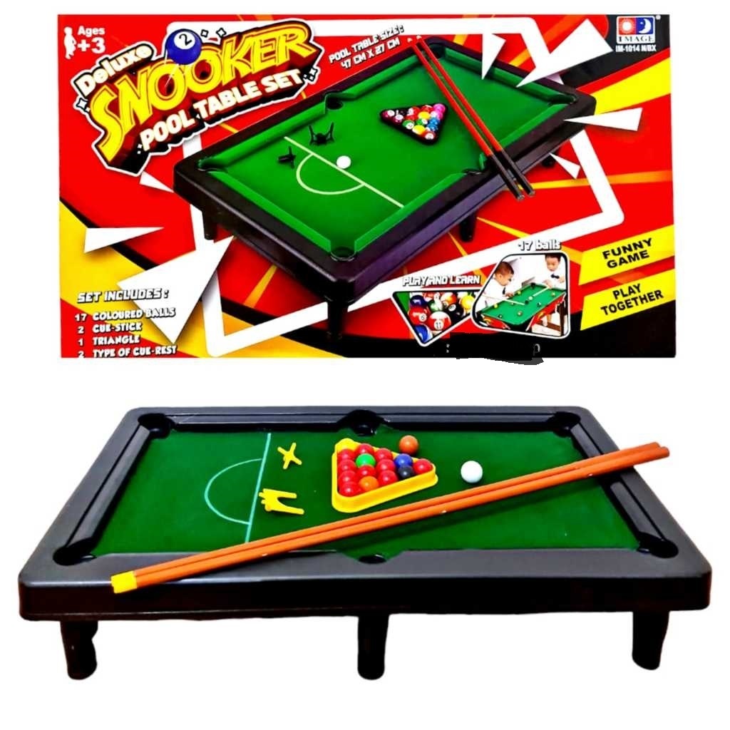 MAINAN ANAK BILLIARD DELUXE SNOOKER POOL TABLE SET
