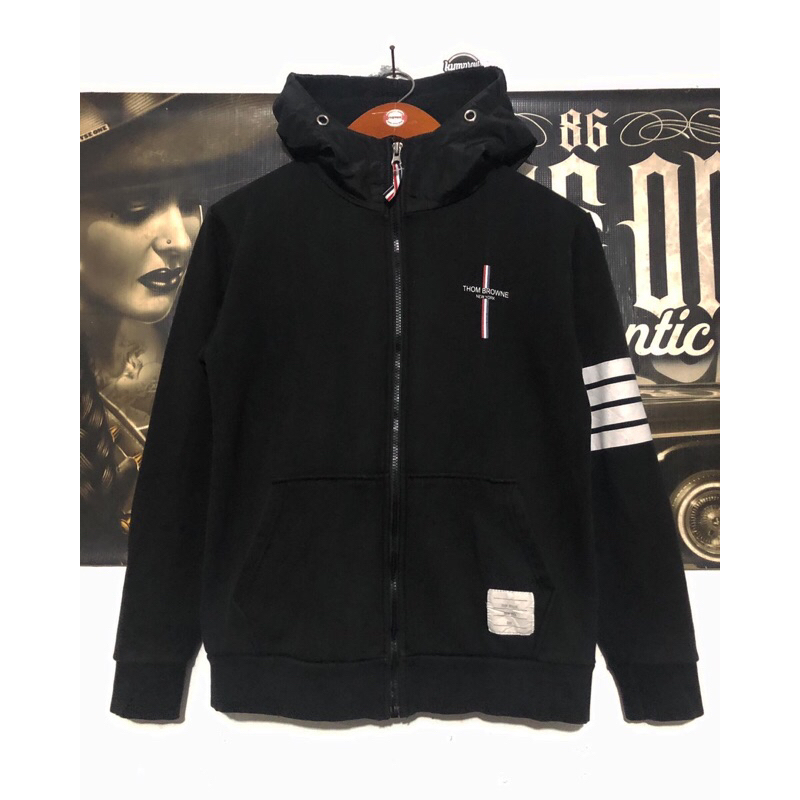 zip hoodie thom browne