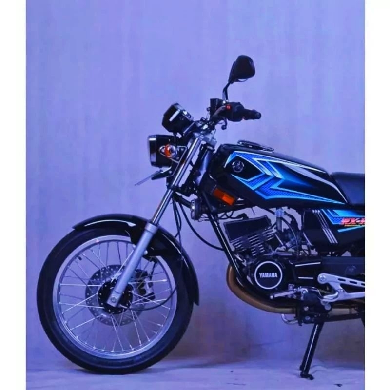 Striping lis sticker standar ORI yamaha rx king 2004 hitam biru stiker rx king hitam biru 2004