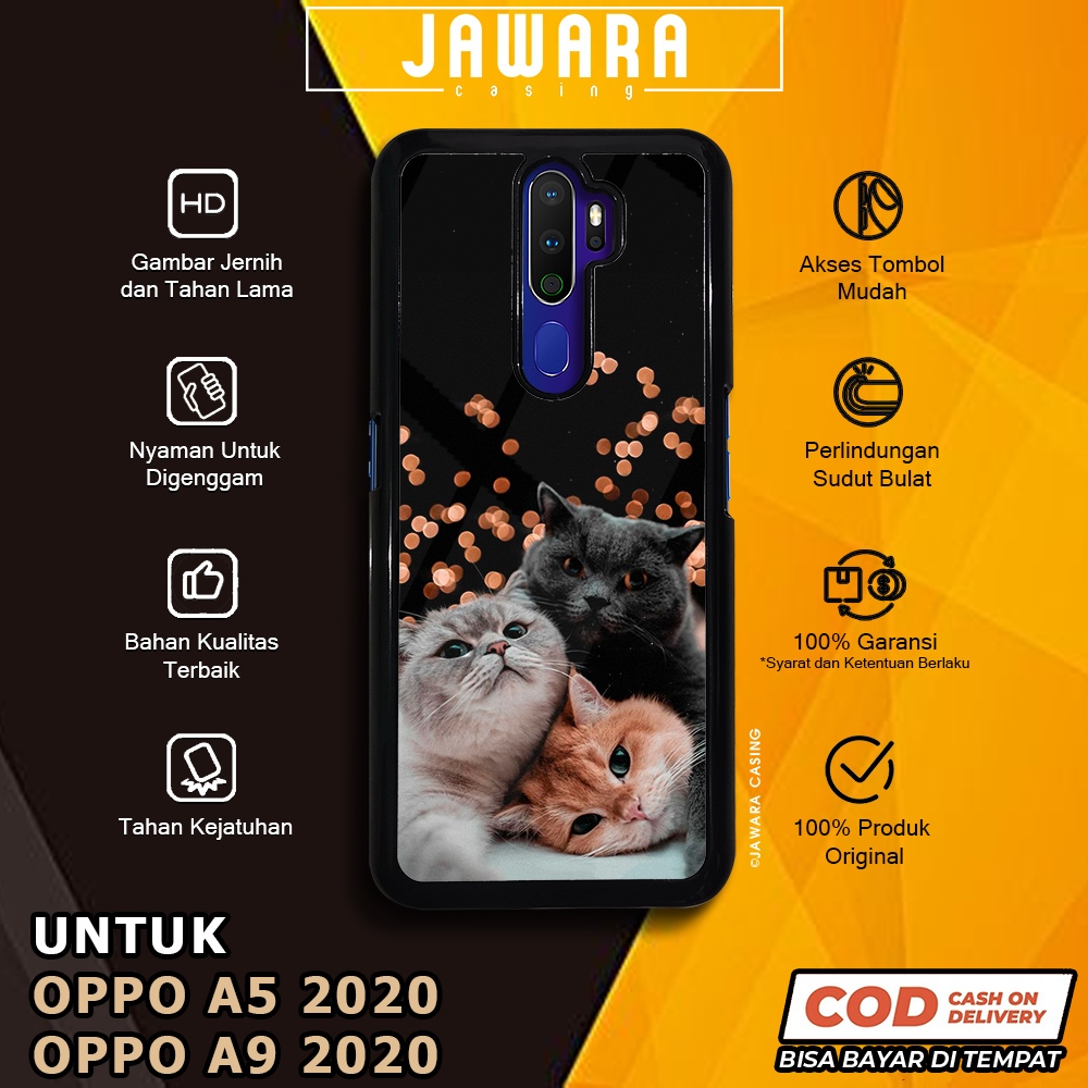 Case Oppo A5 2020 A9 2020 Casing Oppo A5 2020 A9 2020 [MEOW] Premium Glossy Case Hp Oppo Jawara Casi