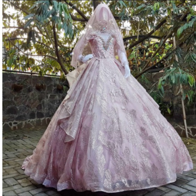 Gaun Ball Gown Pink SECOND