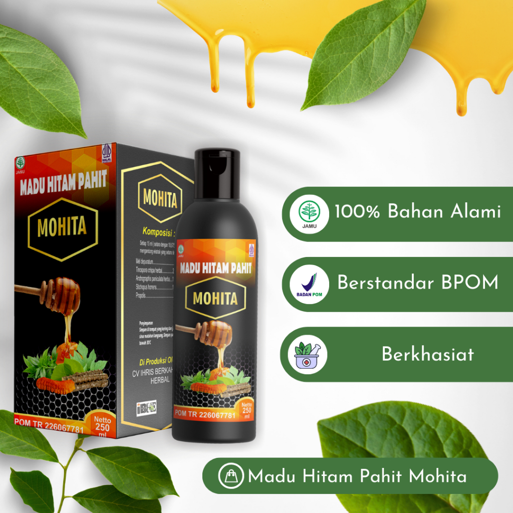 

Obat Kolesterol, Diabetes, Hipertensi Madu Hitam Pahit Mohita Asli 100%