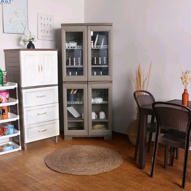 RAK PIRING PLASTIK LEMARI PIRING PLASTIK RAK PIRING 2 PINTU LEMARI PIRING 2 PINTU KITCHEN SET KICHEN