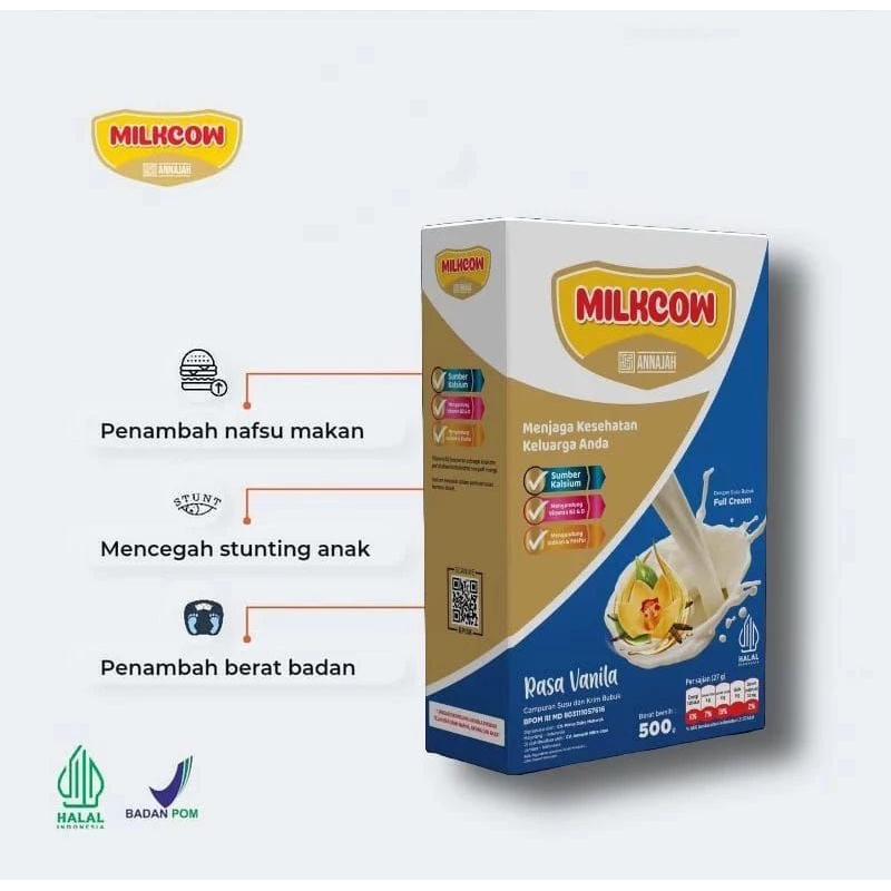 

Susu Milkcow Rasa Vanilla 500 gram Susu Gemuk / Penggemuk Badan