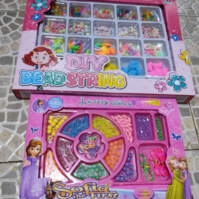 DIY kalung Gelang manik meronce anak Edukasi anak