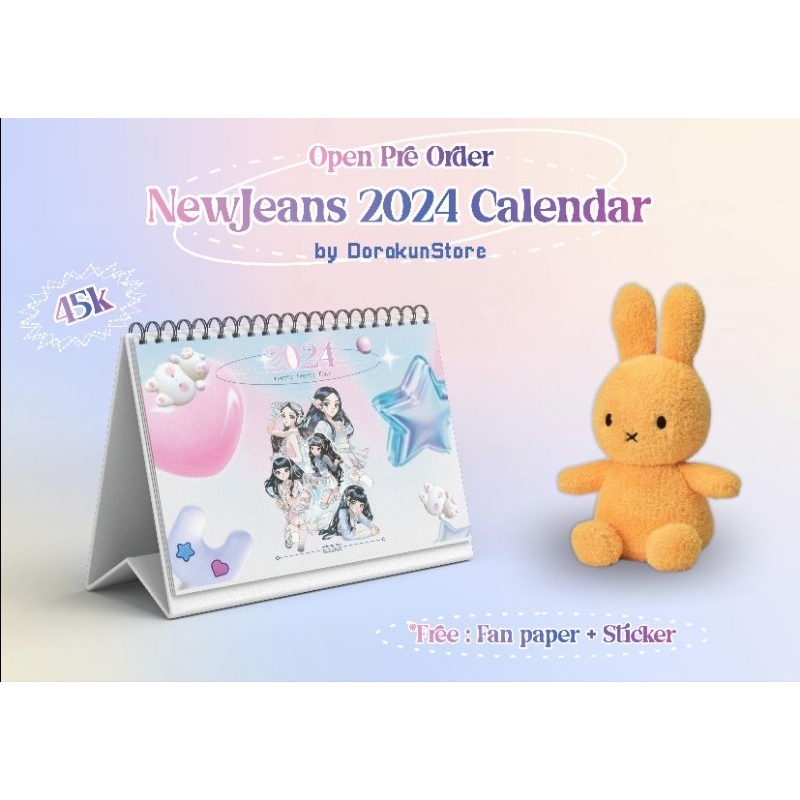 

(PRE-ORDER) KALENDER /CALENDAR MEJA HARD COVER NEWJEANS "GET UP" FANMADE by dorakun store