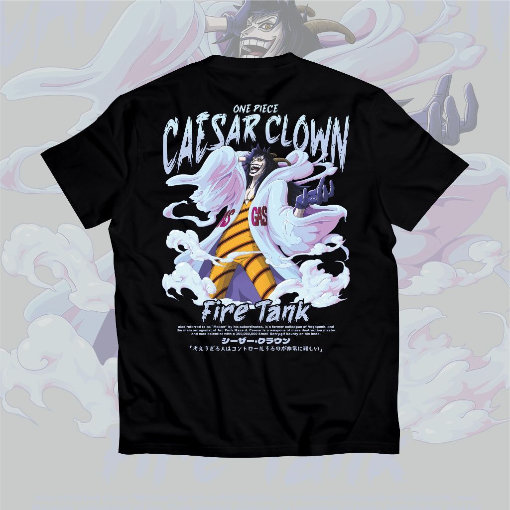 M3Cloth - Terlaris !! Kaos Anime Caesar Clown One Piece 00119 | T-Shirt Jepang | Baju Wibu | Distro 