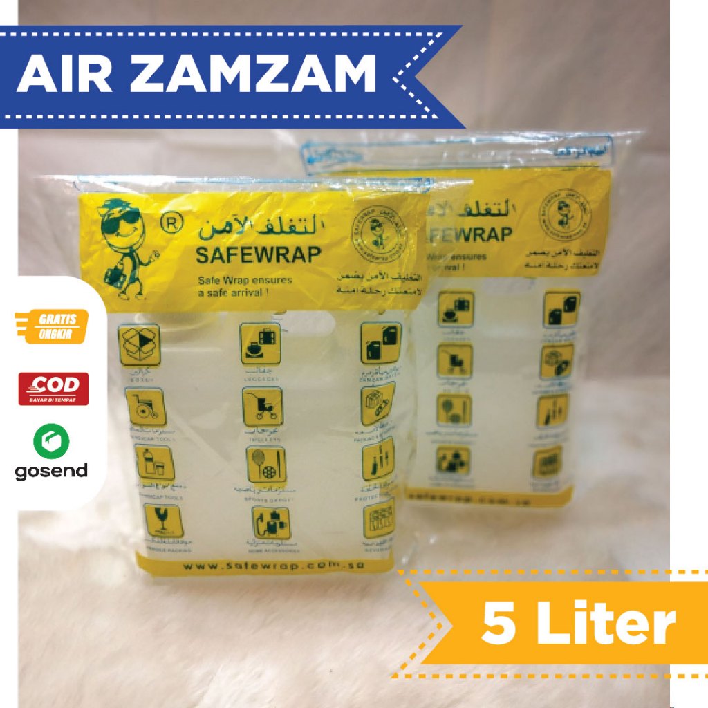 

Air Zamzam 5 Liter 100% Asli Mekah Zam Zam Kemasan Jerigen / Oleh Oleh Haji dan Umroh