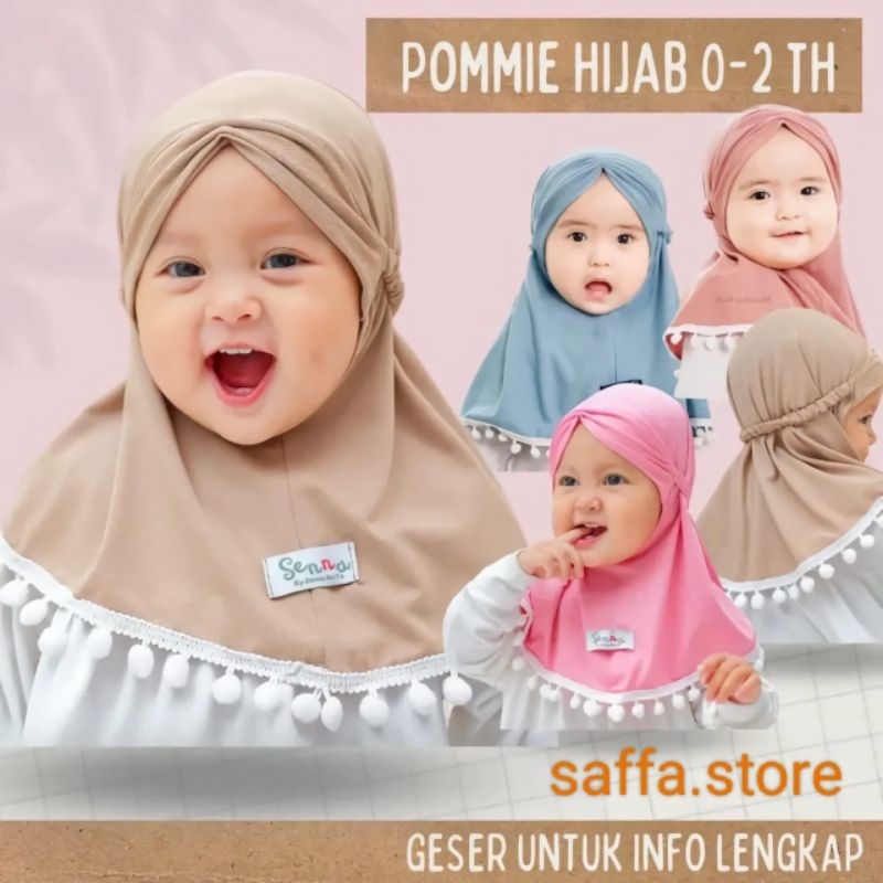 Hijab pom-pom mini//Hijab anak//Hijab bayi 06-2thn//Hijab super//New hijab