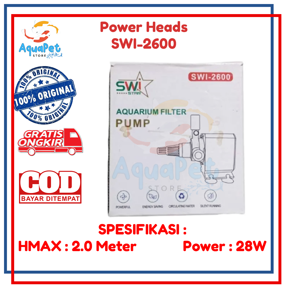 Pompa Aquarium Swi 2600 Power Head Aquarium SWI-2600