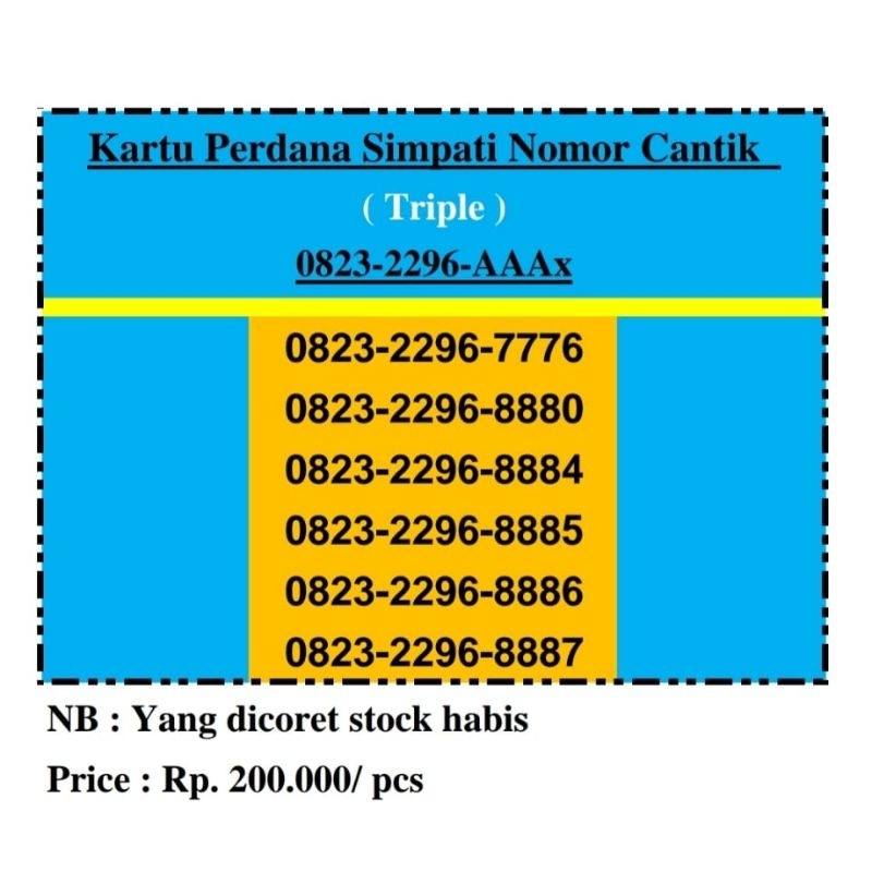Kartu Telkomsel Nomor Cantik Pilihan Masih Segel