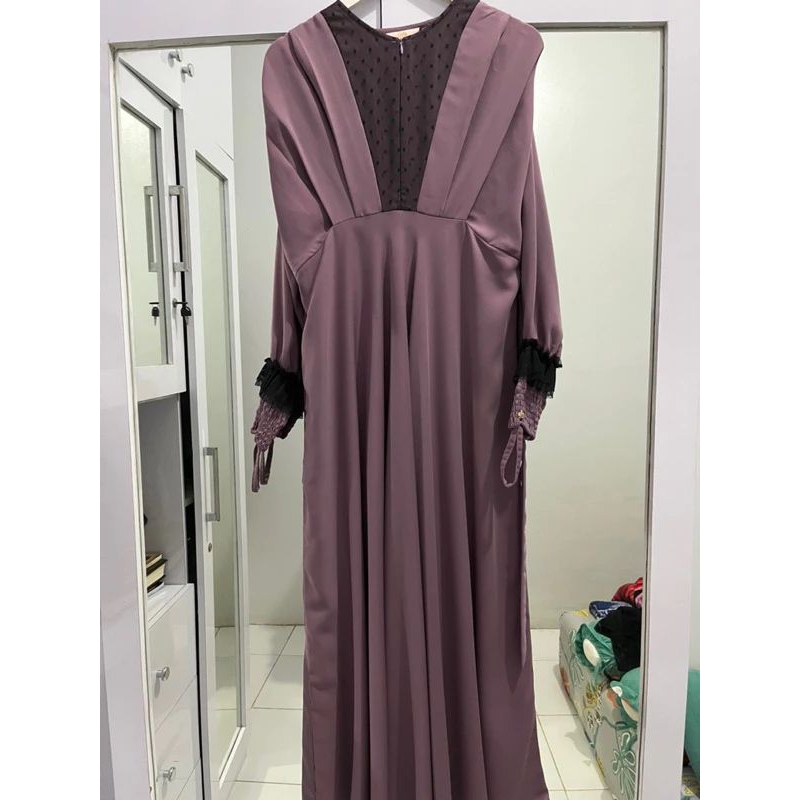 Preloved Gamis Magnolia Alfi Huraiyah Set Fk