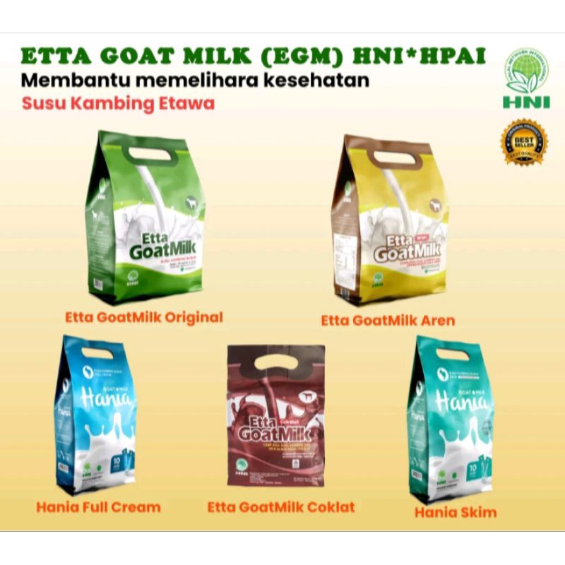 

Susu Kambing 100% Ori terjamin Halal MUI // Ettawa susu kambing // Susu HNI Halal Mart