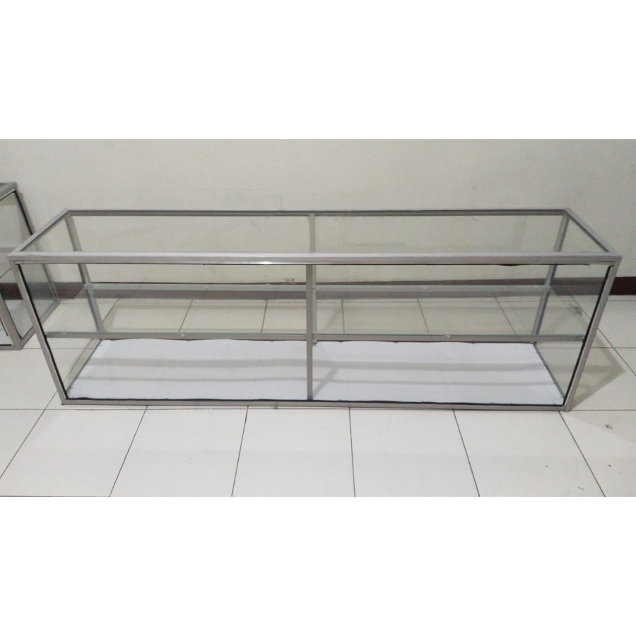 Promo Etalase Kaca Makanan 1,5 Meter (150x32x50cm) Etalase Warteg BOGOR