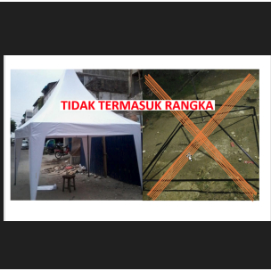 Cover Atap Tenda Kerucut 3x3 Tidak Termasuk Rangka