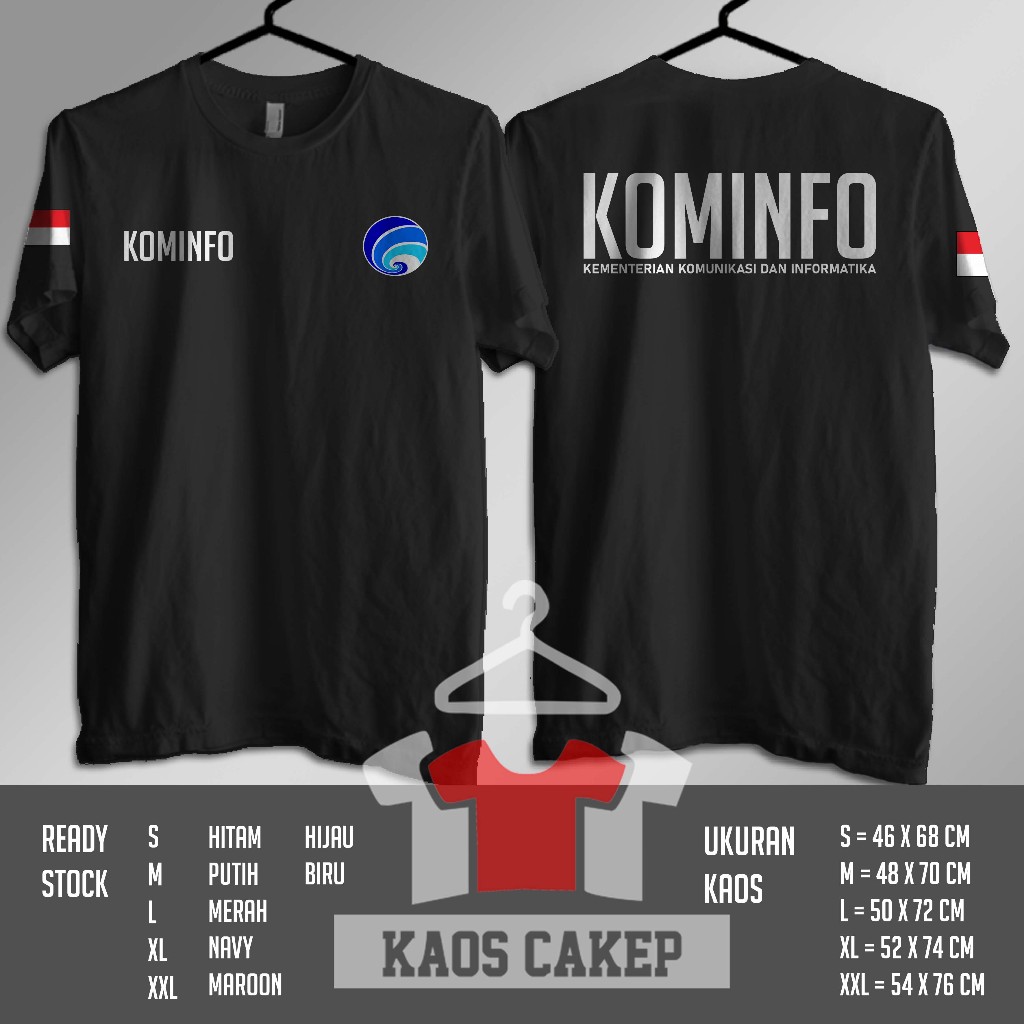 Kaos KOMINFO Kementerian Komunikasi Dan Informatika Baju Distro