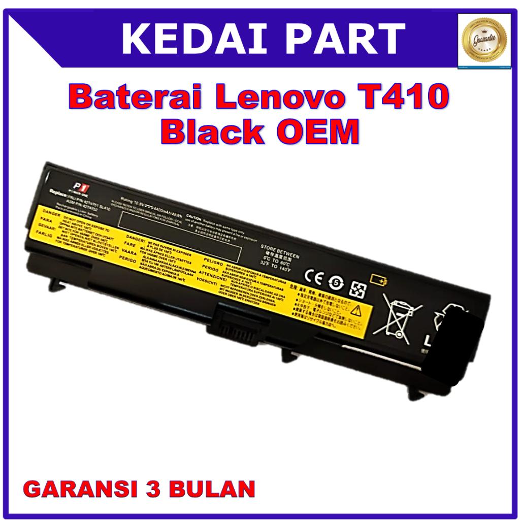 Baterai Lenovo Thinkpad T410 T410i T412 T520 T510 W510 W520 T510 OEM
