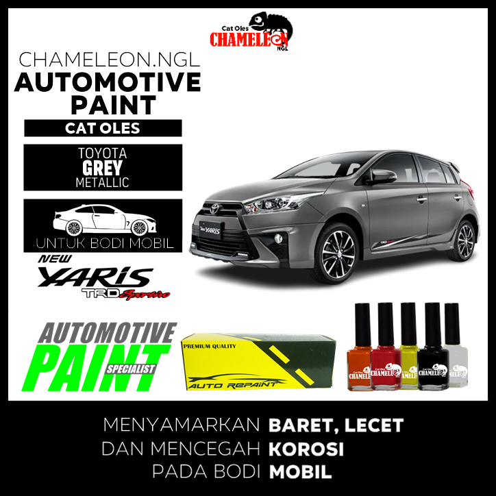 Cat Oles Toyota Yaris TRD Grey Metallic Automotive Paint CHAMELEON NGL