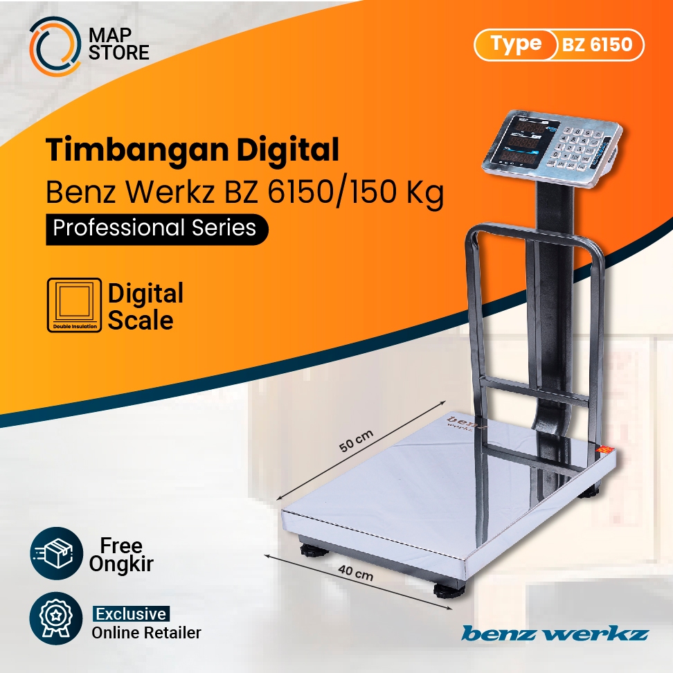 Timbangan Duduk Digital / Timbangan Paket Ekspedisi 150 kg BENZ 6150