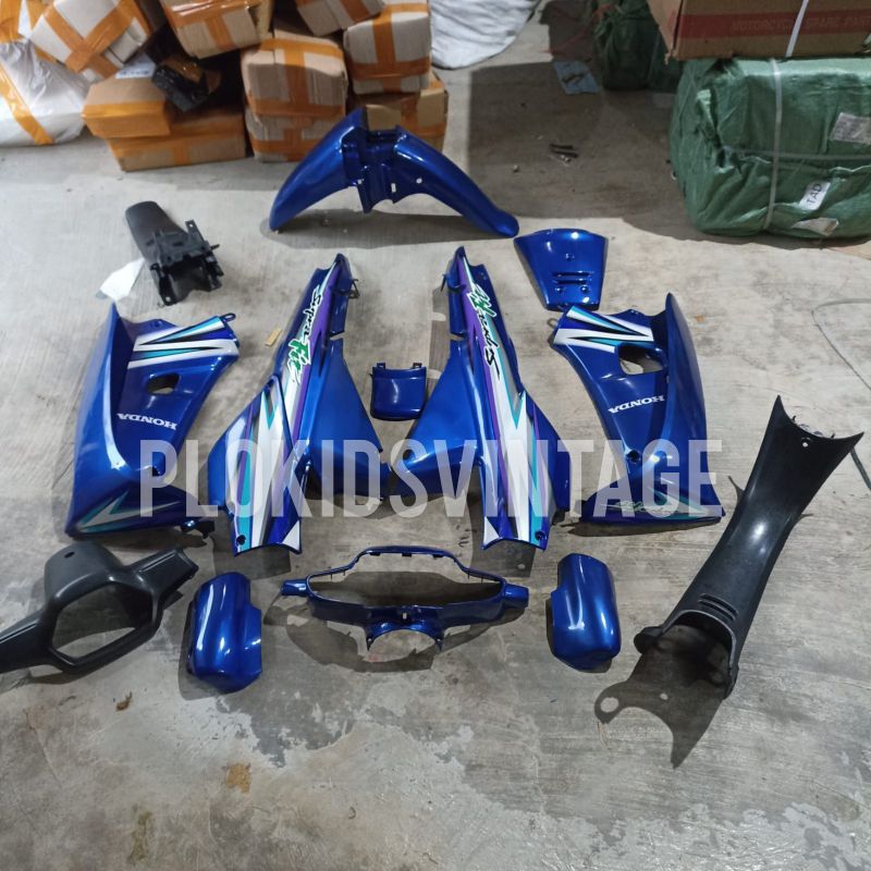 FULL BODY KASAR BODY HALUS SUPRA X SUPRA FIT LAMA BIRU SET