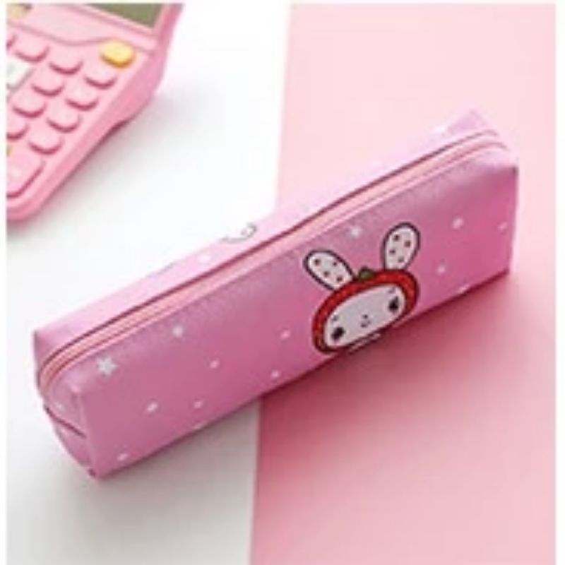 

Tas Pensil Tempat Alat Tulis Motif Animal Bahan PU Fashion Korea