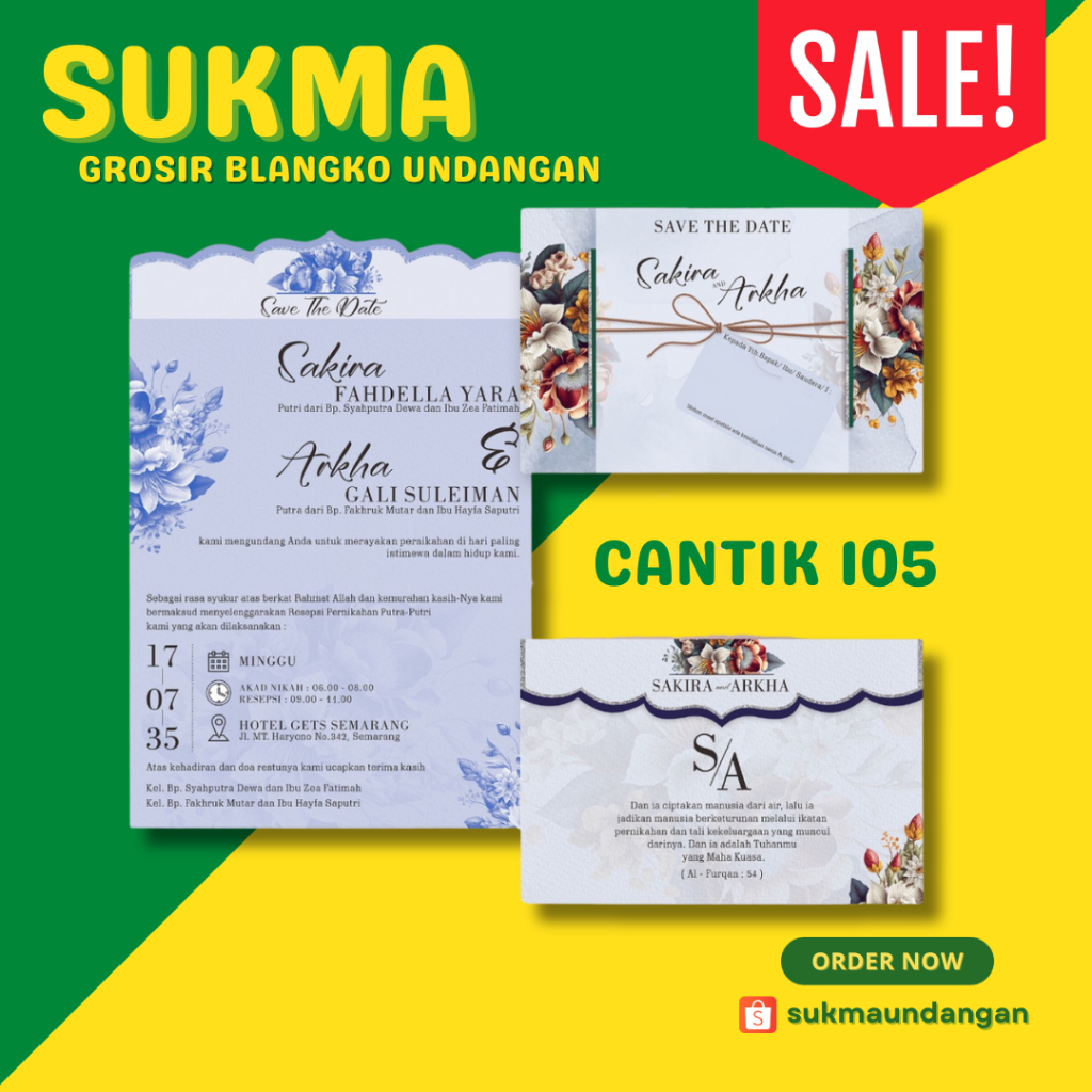 BLANGKO UNDANGAN CANTIK 105 | BLANGKO UNDANGAN KOSONG | KERTAS UNDANGAN KOSONG TERMURAH | UNDANGAN K