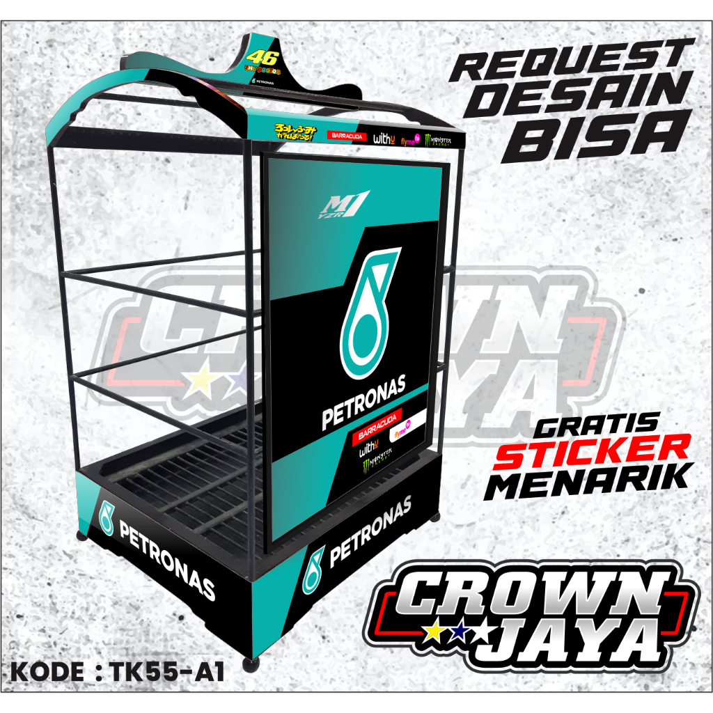 Stiker decal sangkar kenari no 1 2 3 ORIQ JAYA - Stiker Decal Custom Desain Sangkar Kotak EBOD JAYA