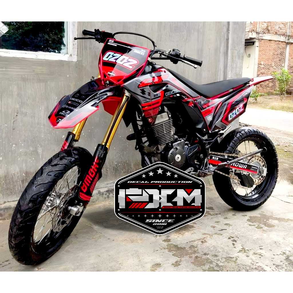 Decal STIKER CRF 150L FULLBODY Biru Hitam, Grey, merah, stabilo, tosca