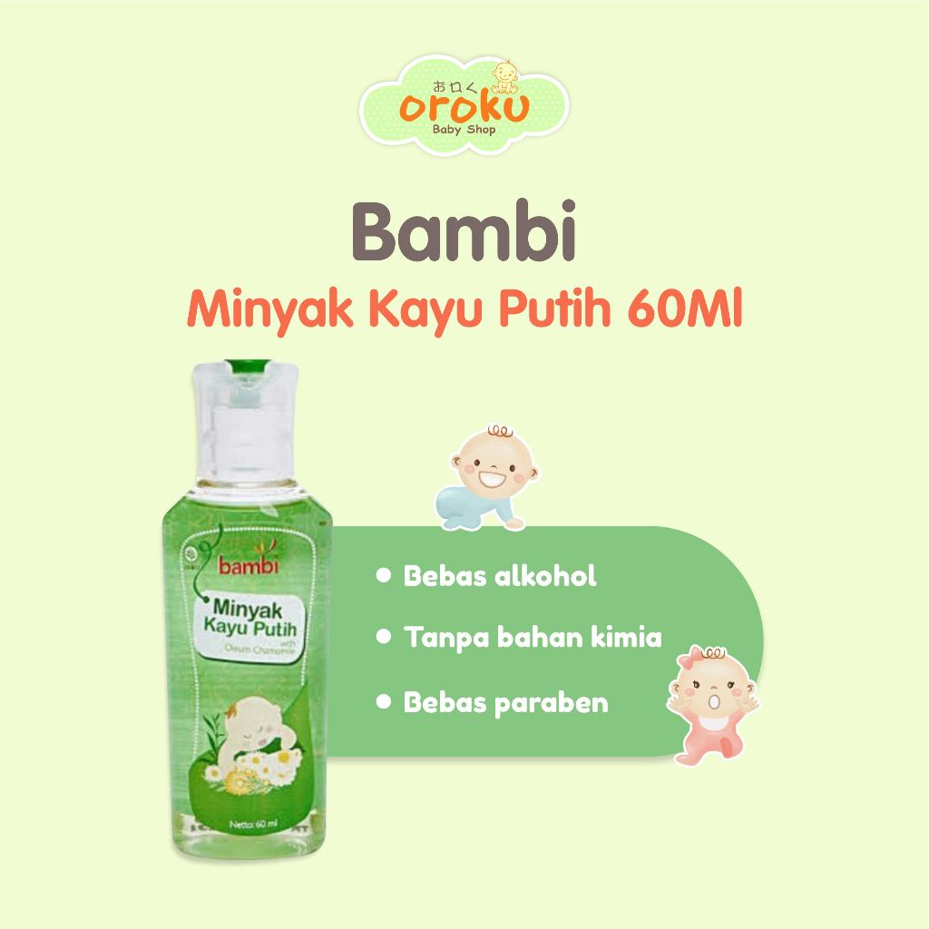 BAMBI MINYAK KAYU PUTIH 60ML / MINYAK KAYU PUTIH